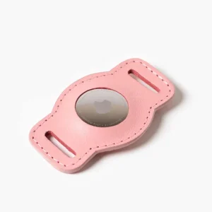 Sweet Pink Leather Airtag Holder (Made in Guatemala) (FINAL SALE)
