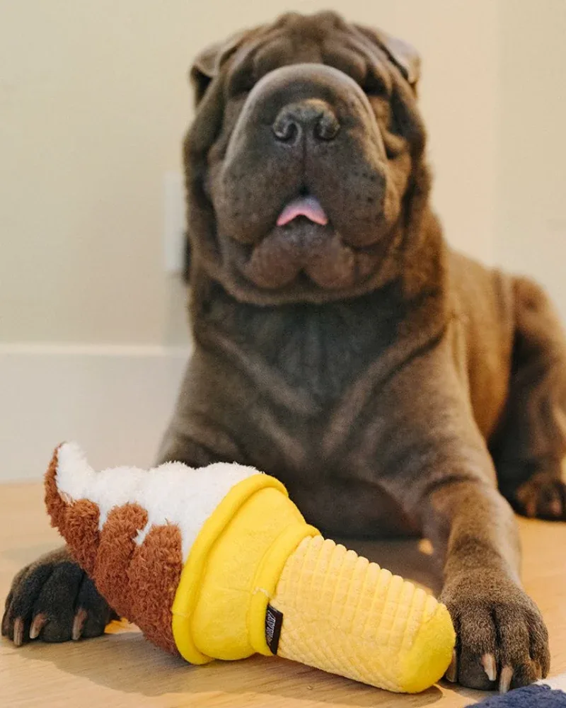 Soft Serve Giggle Stick Ice Cream Cone Dog Toy - Image 2