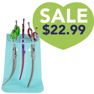 6 Scissor Tabletop and Wall Mount Holder Aqua by PetStore.Direct