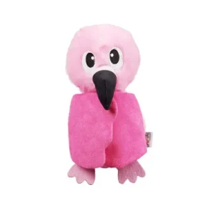 Hide-Ablez Flamingo Plush Dog Puzzle with Treat Ball, Pink