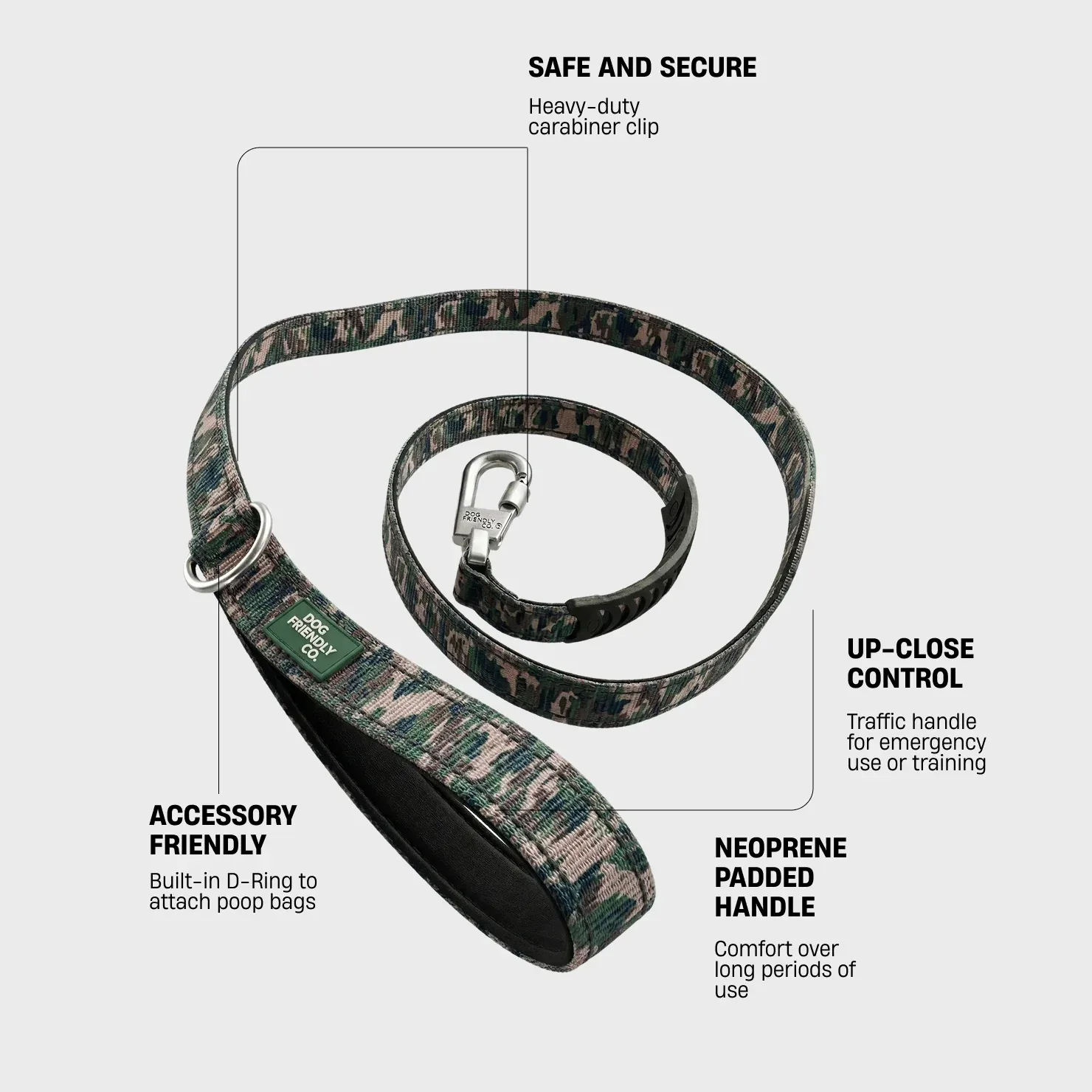 Classic Dog Leash - Green Camo - Image 2
