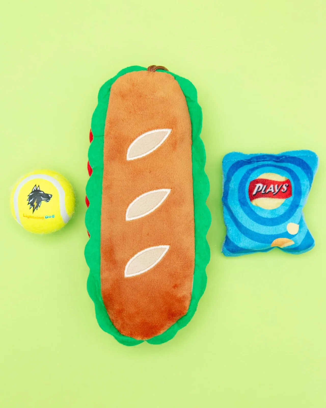 3-in-1 Sandwich Plush + Tennis Ball Dog Toy (FINAL SALE) - Image 2