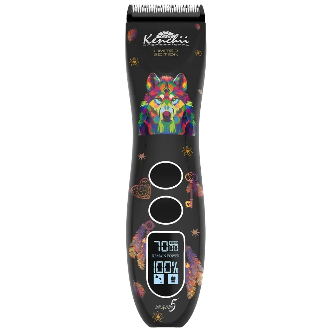 Flash5 Wolf Matte Black 5-in-1 Cordless Clipper by Kenchii - Image 2
