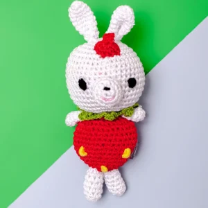 Rabbit Squeaky Knit Dog Toy