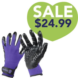 Medium Purple Monochromatic Deshedding Gloves by HandsOn Gloves