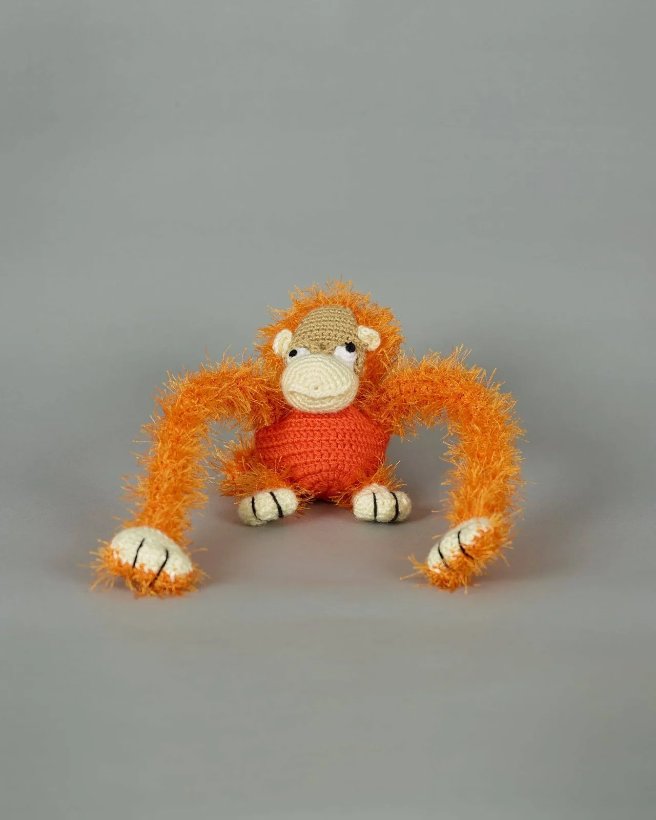 Hand Crochet Plush Monkey Dog Toy - Image 2