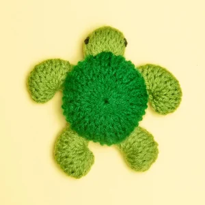 Knitted Sea Turtle Squeaky Dog Toy