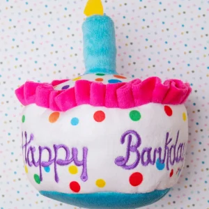 Happy Barkday Plush Squeaky Dog Toy