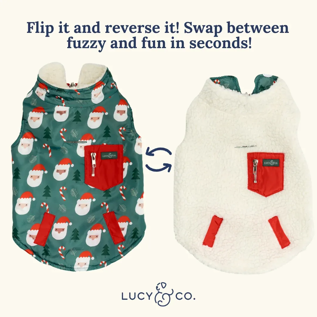 Santa Land Reversible Teddy Vest - Image 2