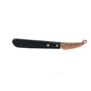 26 Teeth Right Curved Blade Stripping Knife by Aussie Dog