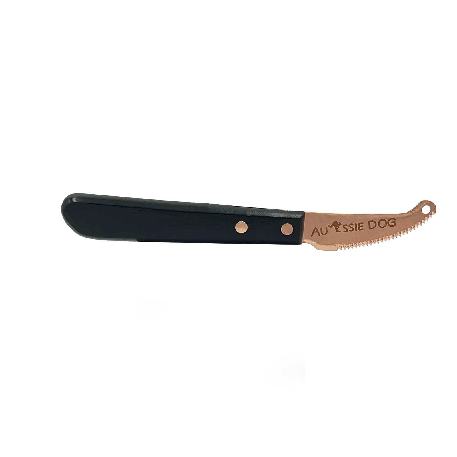 26 Teeth Right Curved Blade Stripping Knife by Aussie Dog