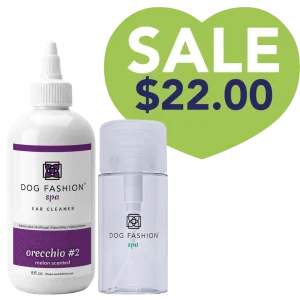 Orecchio #2 Melon Scented Ear Cleaner 8oz with Ear Cleaner Bottle by Dog Fashion Spa
