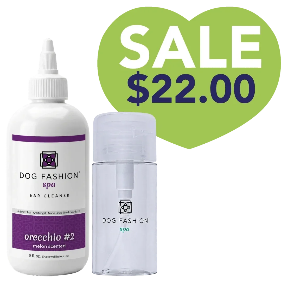 Orecchio #2 Melon Scented Ear Cleaner 8oz with Ear Cleaner Bottle by Dog Fashion Spa