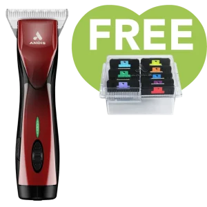 Pulse ZR II Red Clipper Wide 30 Blade With Free 8pc Wide Comb Set by Andis