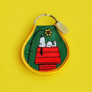 Snoopy Keychain in Doghouse Flower or Red Heart