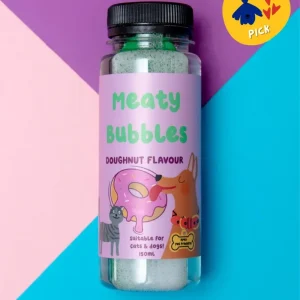 Doughnut Flavored Bubbles for Dogs & Cats (Vegan, Gluten Free and Halal Safe!)