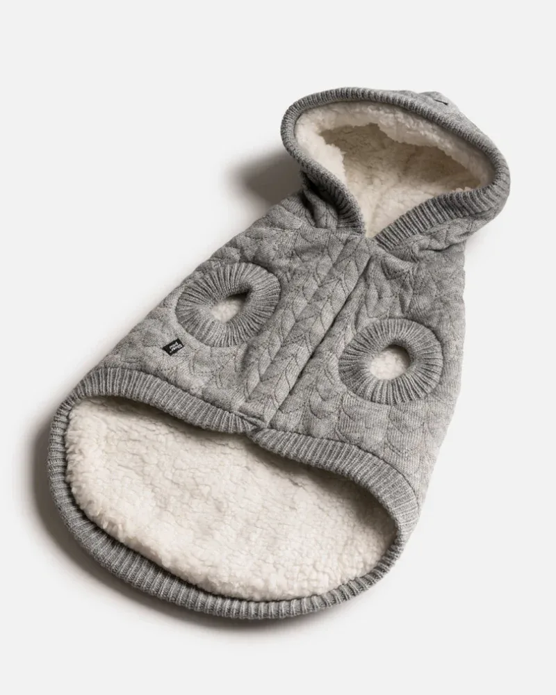Maxwell Grey Dog Sweater Hoodie((FINAL SALE)) - Image 2
