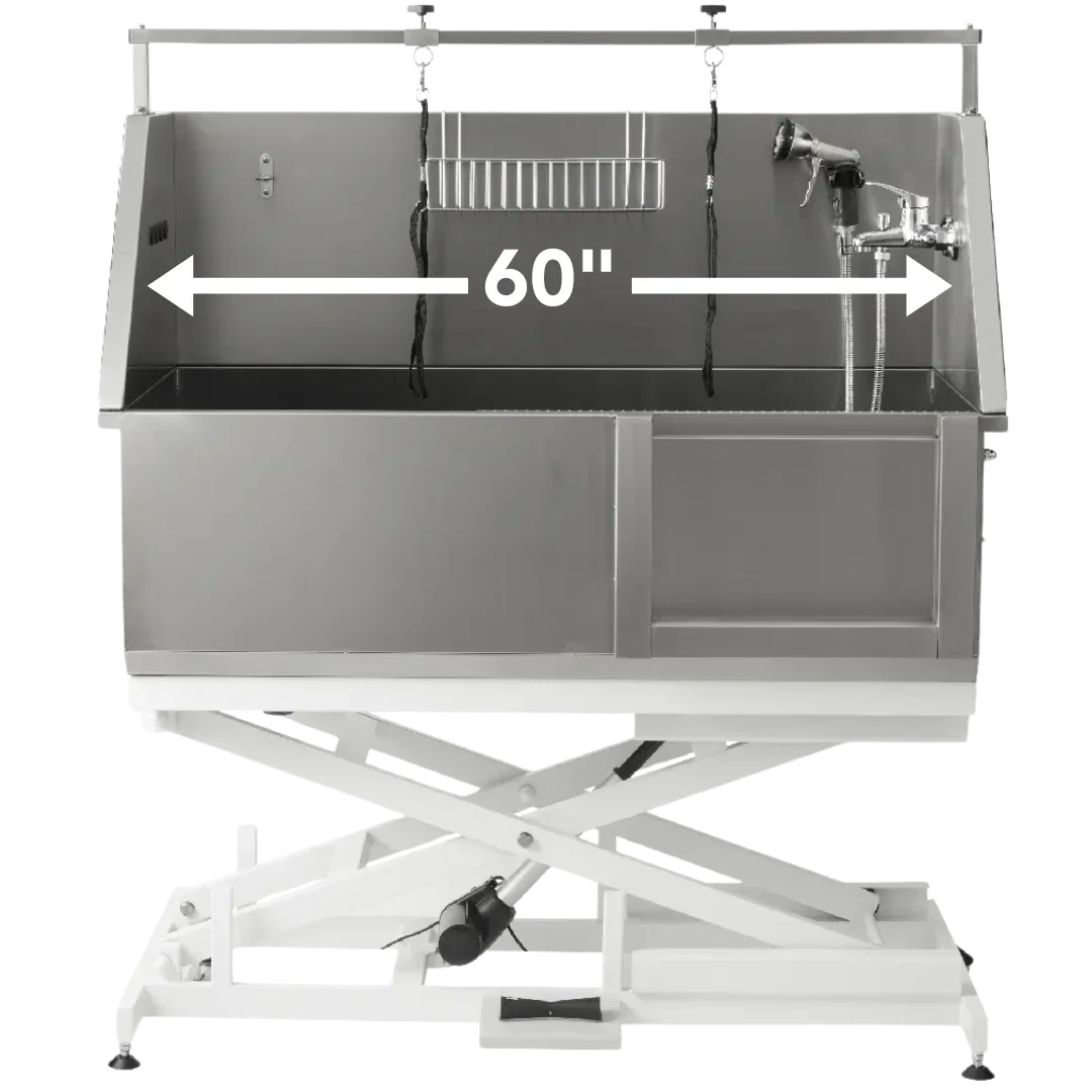 Extra Wide Electric Lift Stainless Bathing Tub by PetStore.Direct - Image 2