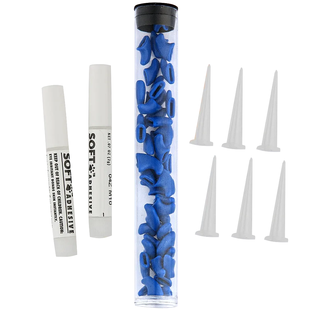 Blue Feline Medium Nail Caps by Soft Claws