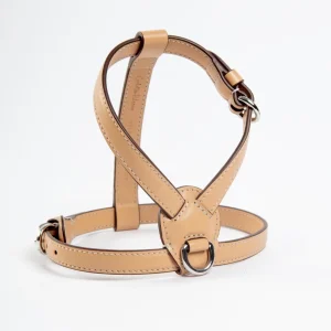 Nuvola Leather Dog Harness in Vanilla (Made in Italy)