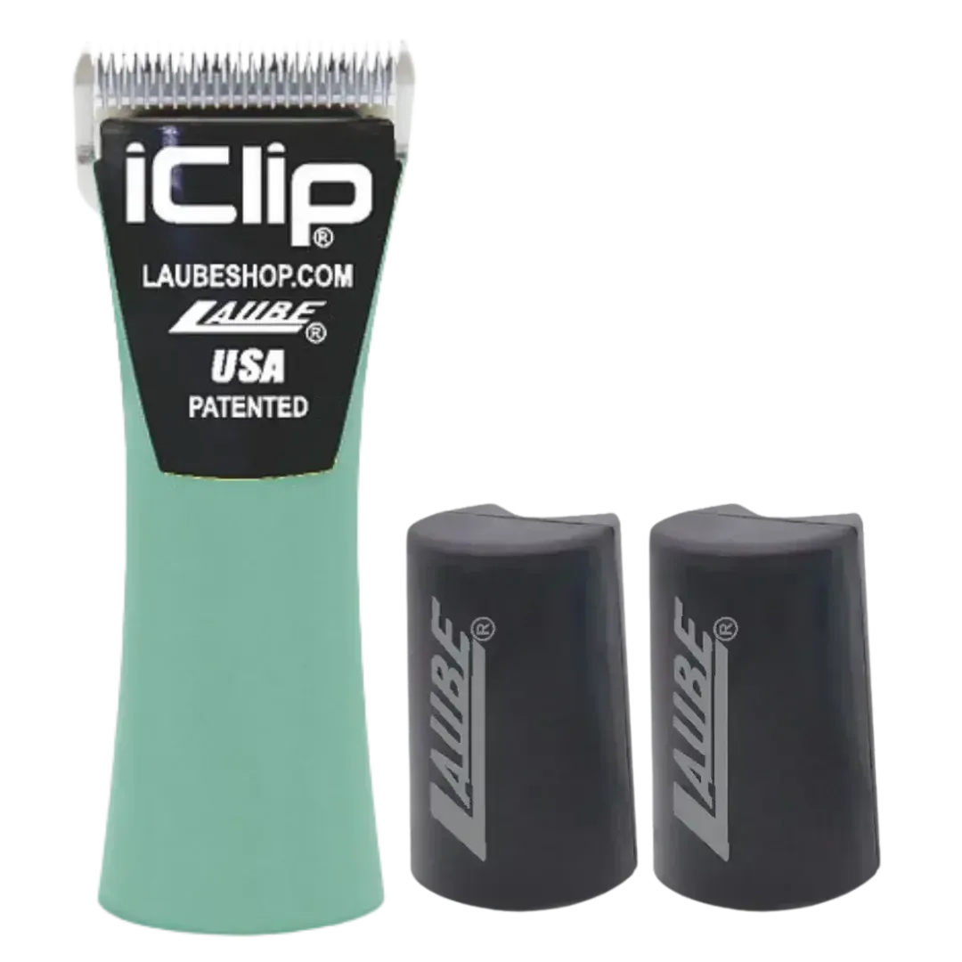 iClip Cordless 2 Speed Clipper Green with Two Batteries by Laube