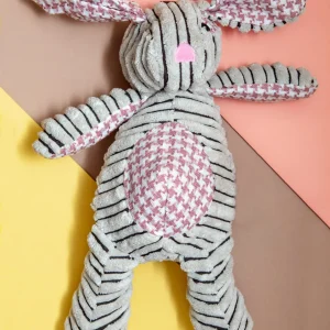 Corduroy Bunny Plush Dog Toy