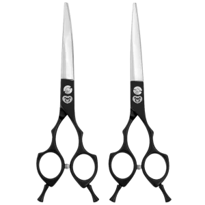 6.5" Beginner Asian Fusion Black 2 Shear Set by PetStore.Direct