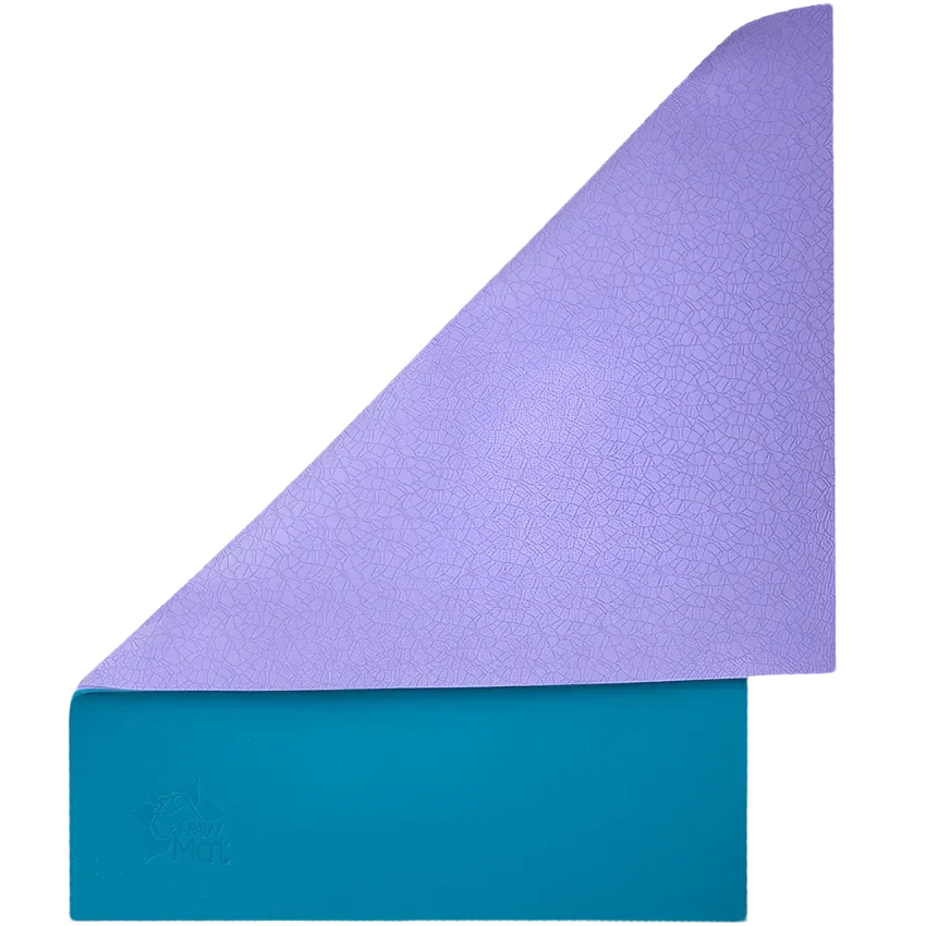 36"x24" Anti-Fatigue Reversible Dog Grooming Table Mat Blue/Lavender by PawMat