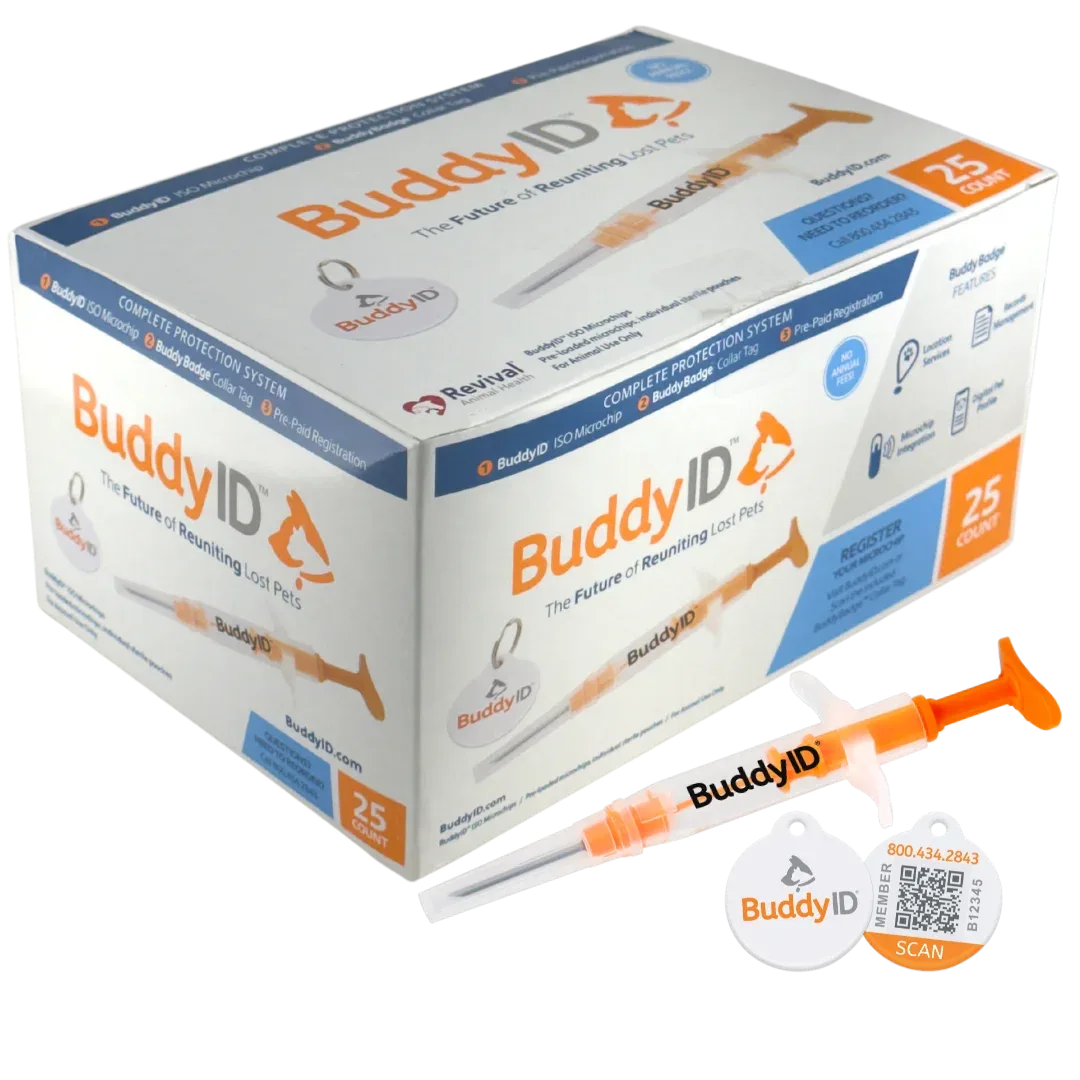 Pack of 25 Microchip Complete Protection System by BuddyID - Image 2