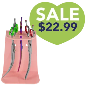 6 Scissor Tabletop and Wall Mount Holder Light Pink by PetStore.Direct