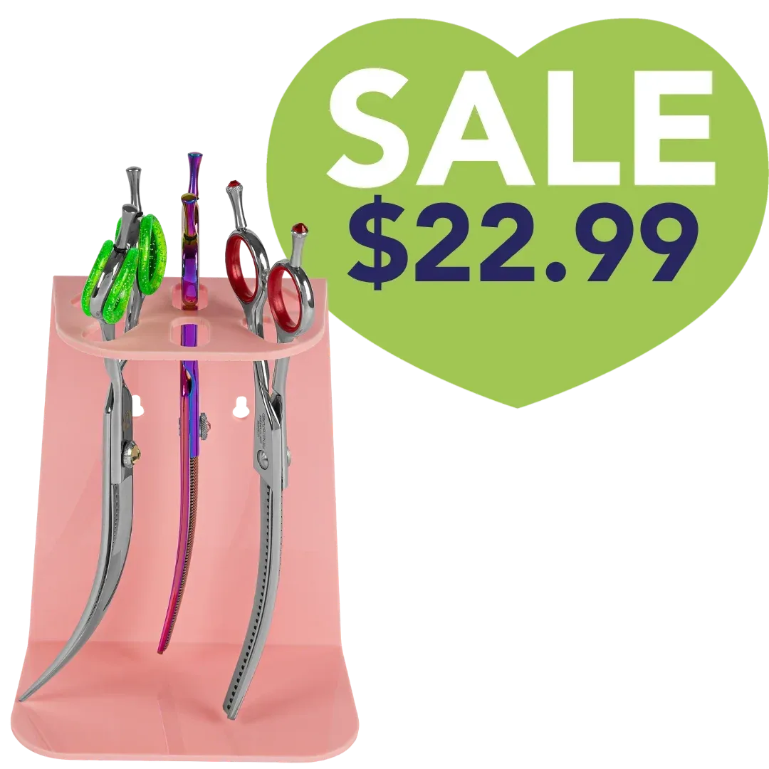 6 Scissor Tabletop and Wall Mount Holder Light Pink by PetStore.Direct