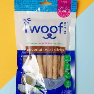 All Natural Coconut Dog Twist Sticks Treat (12-Pack)