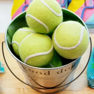 Green Tennis Ball Wool Dog Ball