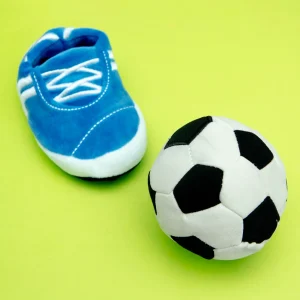 Kick & Score Squeaky Plush Dog Toy Set