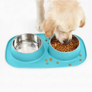 Stainless Bowls on a Silicone Mat