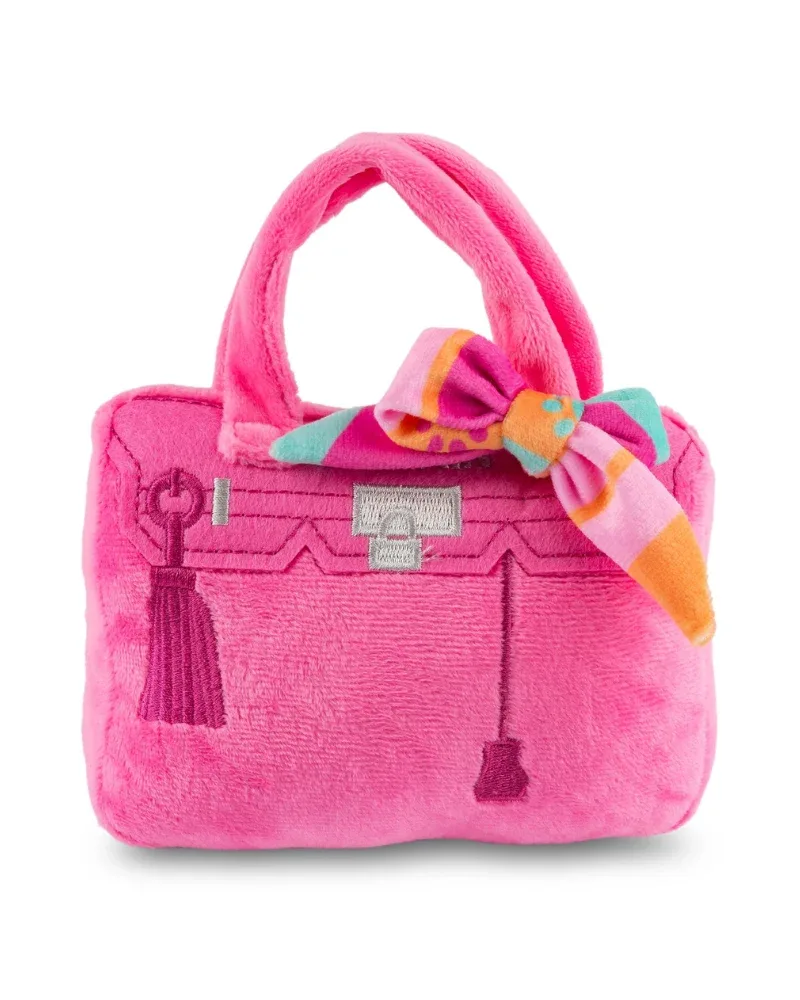 Pink Barkin Bag Squeaky Plush Dog Toy - Image 2