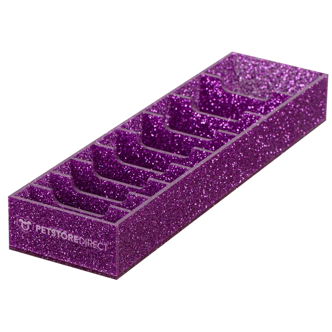 Wide 9 Blades Holder Sparkle Purple by PetStore.Direct - Image 2