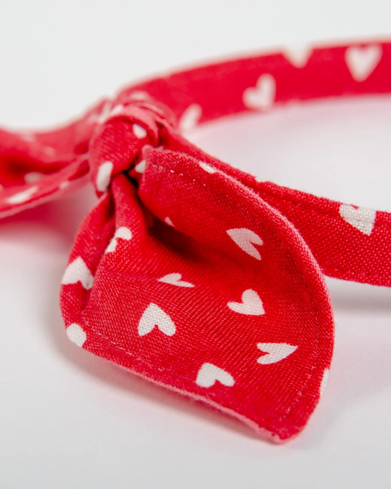 Red Hearts Cat Collar with Bunny Ears (Made in the USA) - Image 2