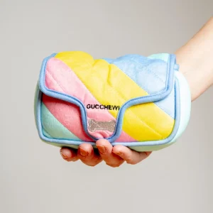 Gucchewy Rainbow Handbag Squeaky Plush Dog Toy (FINAL SALE)