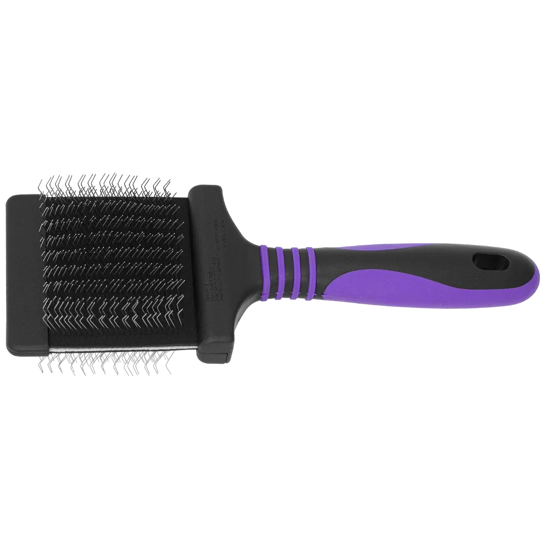 Deshedding Medium Firm Purple Slicker Brush by Dog Fashion Spa - Image 2