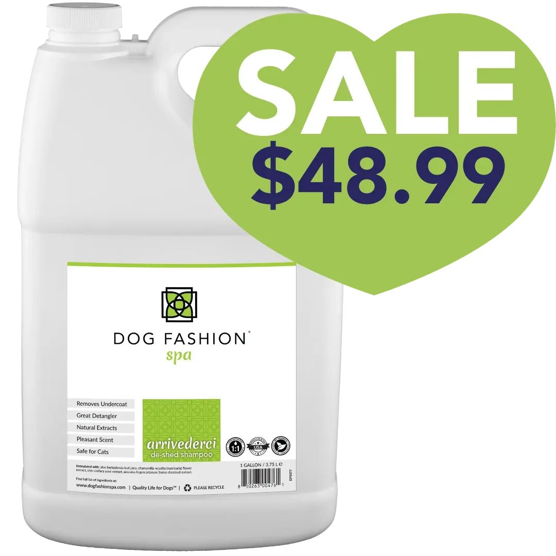 Arrivederci De-Shedding Shampoo Gallon by Dog Fashion Spa