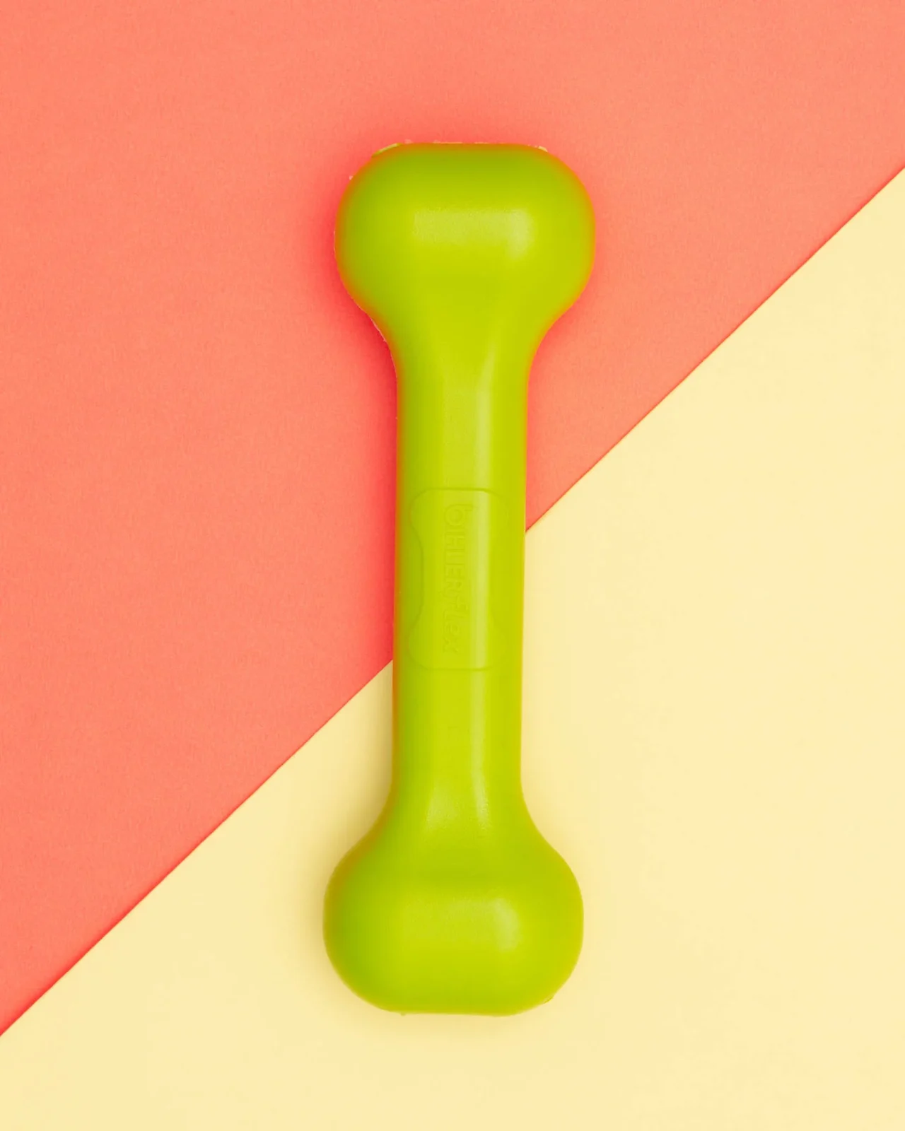 The Perfect Bone Dog Toy in Safety Green (Made in the USA)