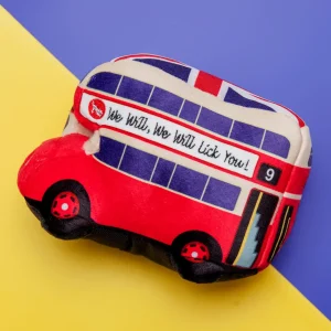 Double Decker Bus Plush Dog Toy