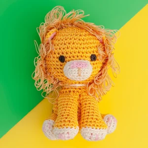 Lion Organic Knit Dog Toy