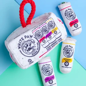 White Paw Plush Activity Toy in Grrriety Pack