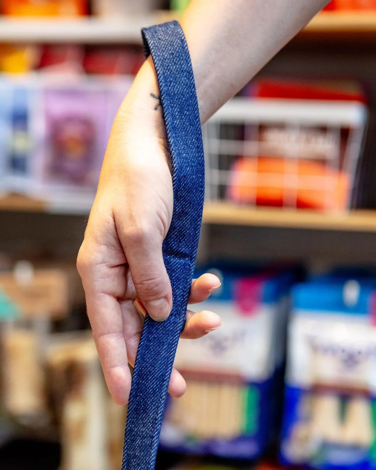 Denim Dog Leash (Made in the USA) (Dog & Co. Exclusive) - Image 2