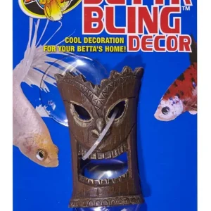 Zoo Med Betta Bling Tiki Mask Aquarium Ornament Brown