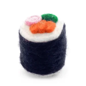 Wool California Roll Sushi Catnip Toy