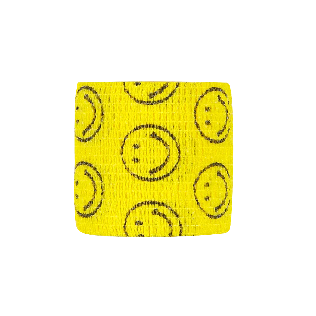 2" Yellow Smiley Vet Wrap by PetStore.Direct