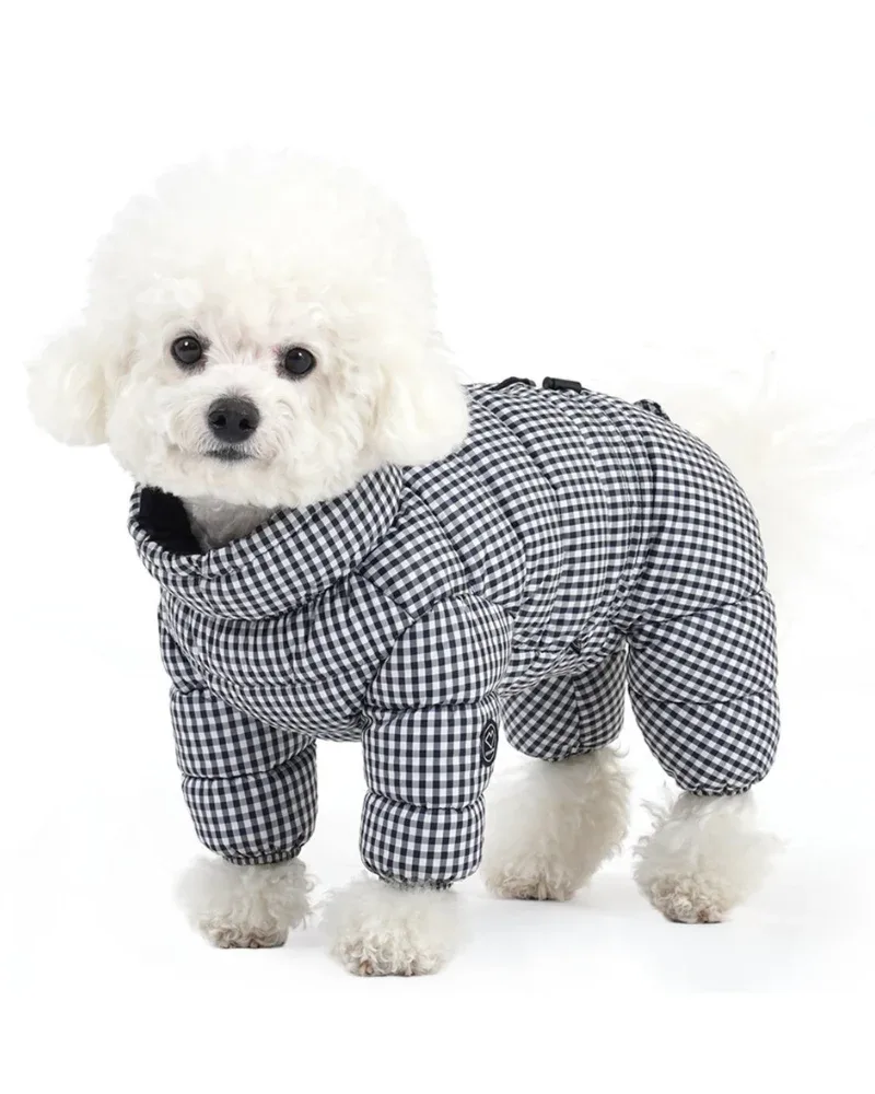 GooseFeel Padded Check Winter Coveralls for Dogs